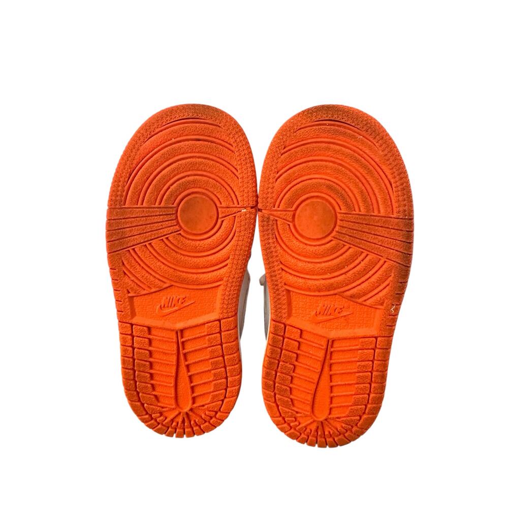 Nike Air Jordan 1 Mid SE Electro Orange & White Toddler Kids Sneakers Size 8C - Picture 4 of 10